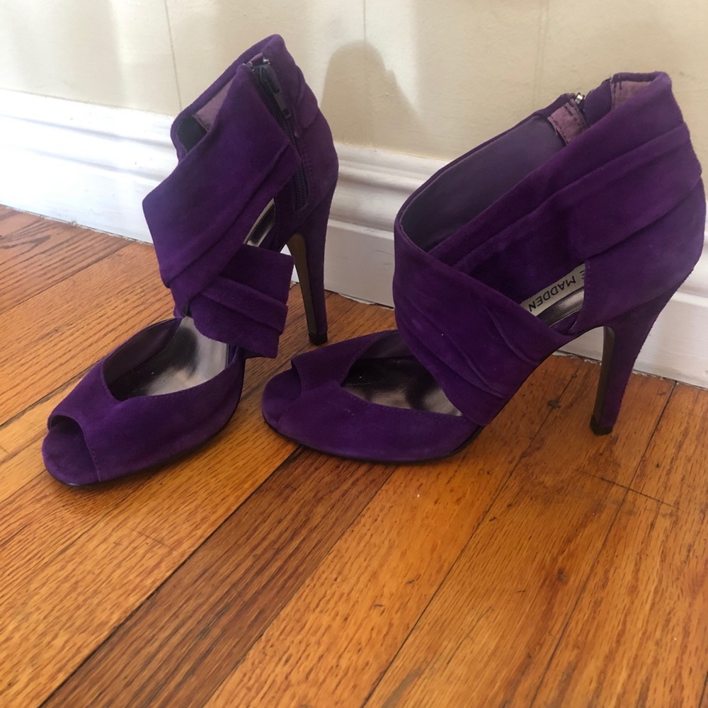 Purple Suede Heels - Picture 3 of 4